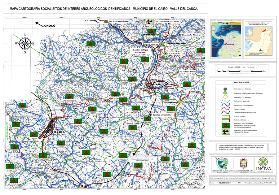 Cartografía social sitios de interés arqueológicos